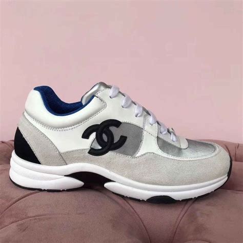 chanel women's sneakers black|Chanel sneakers black and grey.